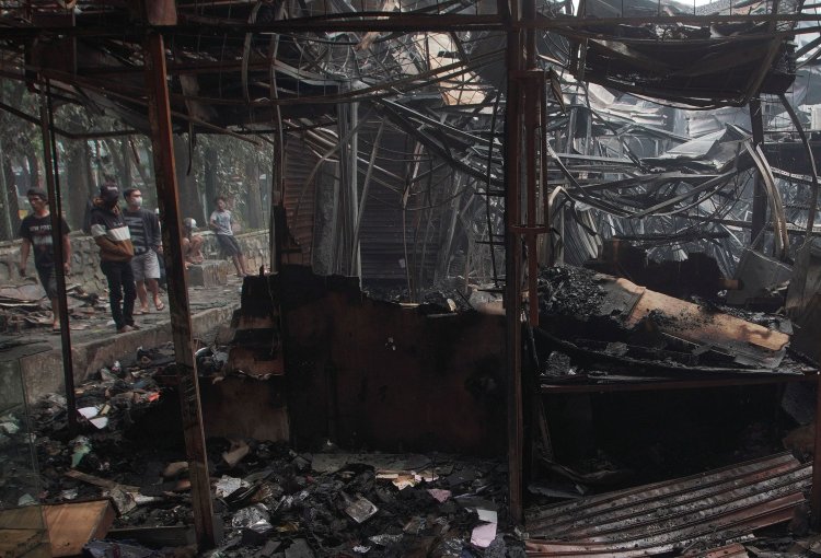 Pasar Taman Puring Pasca Kebakaran